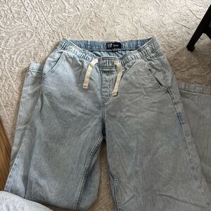 GAP Faded Light Blue Drawstring Denim jeans